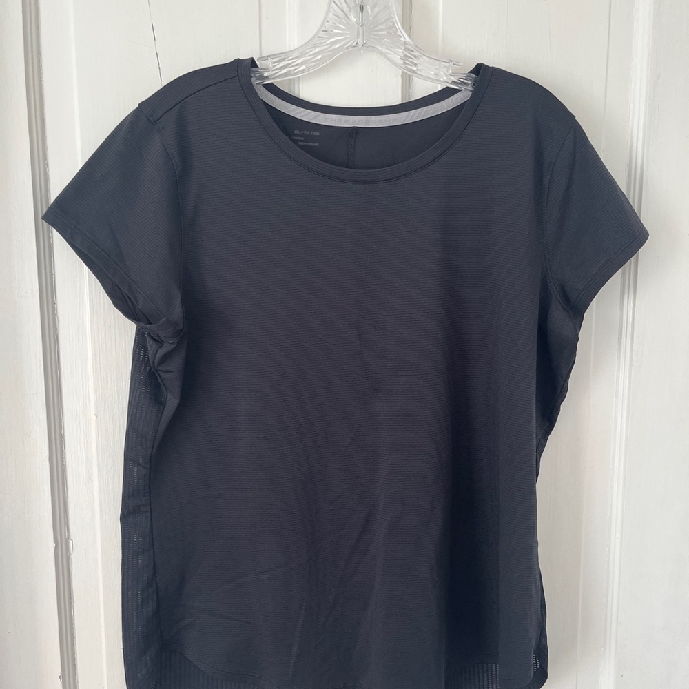 Women's Black Short Sleeve Athletic Top